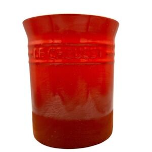 Le Creuset Stoneware Utensil Holder Crock Cerise Cherry Red Ombre 6in 1qt